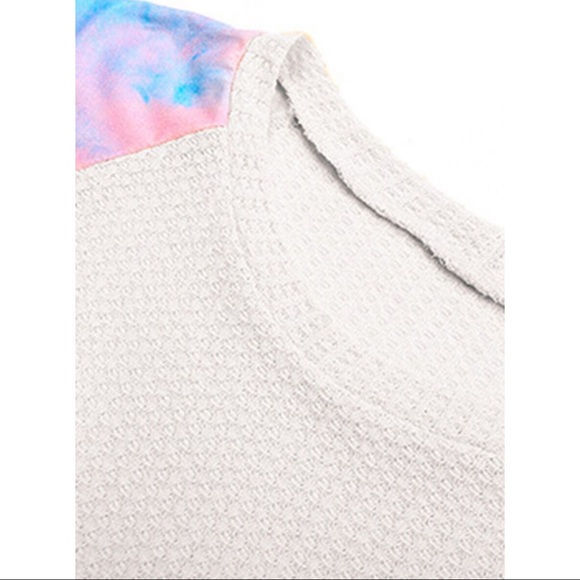 Tie Dye Sleeves Waffle Tee - Picture 3 of 5